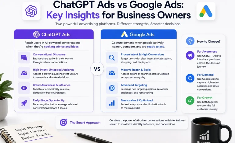 ChatGPT Ads vs Google Ads: Key Insights for Business Owners