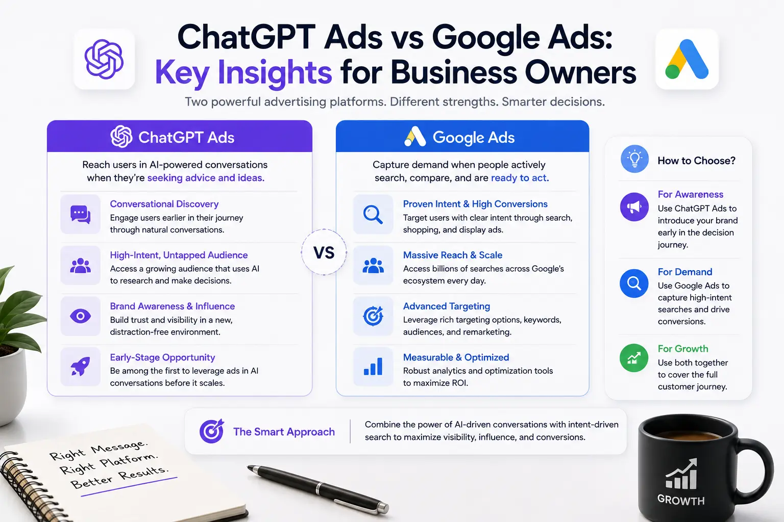 ChatGPT Ads vs Google Ads: Key Insights for Business Owners